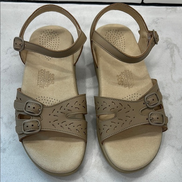 SAS Duo Natural Tan Sandals with Cushioned Footbed and Adjustable Straps 6W - Picture 5 of 16